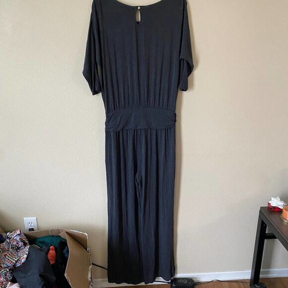 Soft Surroundings Gray Dolman Sleeve Jumpsuit Super Soft Time Place Self Sz M - Picture 3 of 9